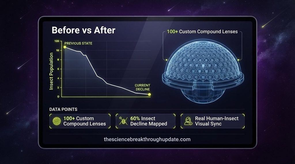 Insect compound vision data chart infographic