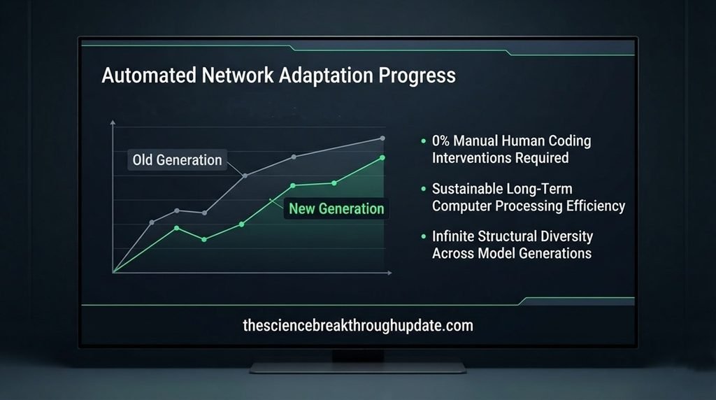 Tech dashboard infographic displaying data variance across different machine learning model generations.
