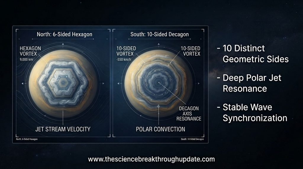 Saturn's South Pole data chart infographic