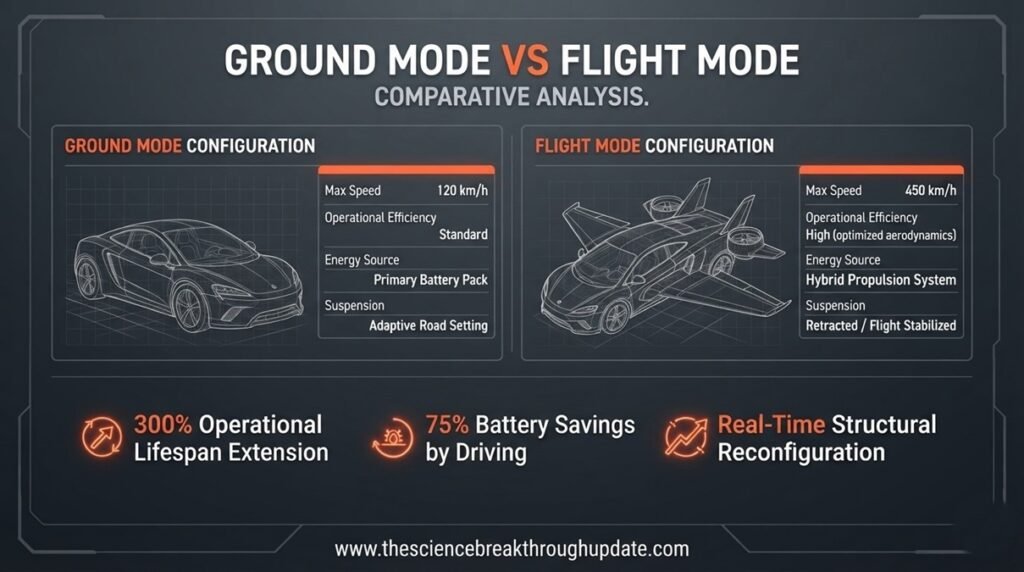 Technical blueprint infographic showing a 300 percent lifespan extension for shape-shifting robots