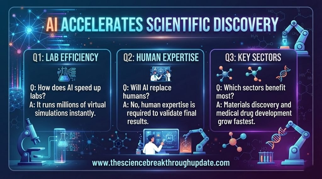  Visual educational explainer diagram listing core reader doubts and quick answers regarding the role of machine learning models in modern laboratory research.