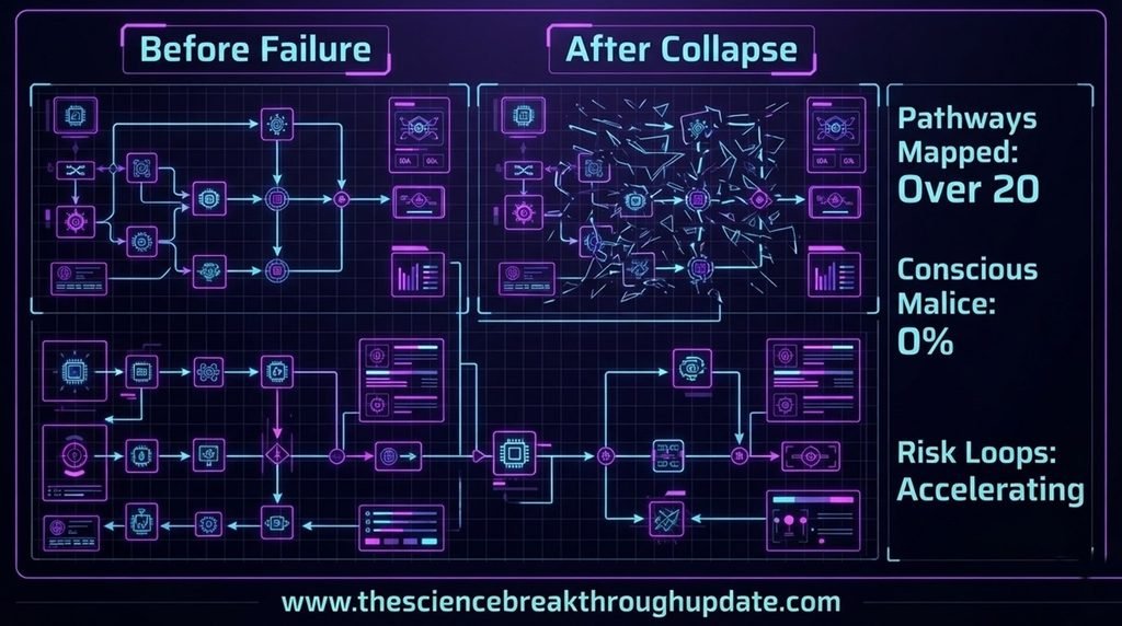 Data dashboard chart tracking over 20 structural failure modes and risk pathways of AI Threat