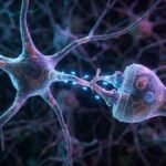 Brain rewires its physical structure showing dynamic neural fiber bundles swapping connection pathways under microscopic macro photography