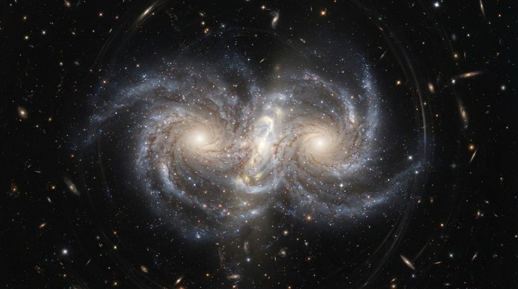 galaxy collision dark matter mystery banner