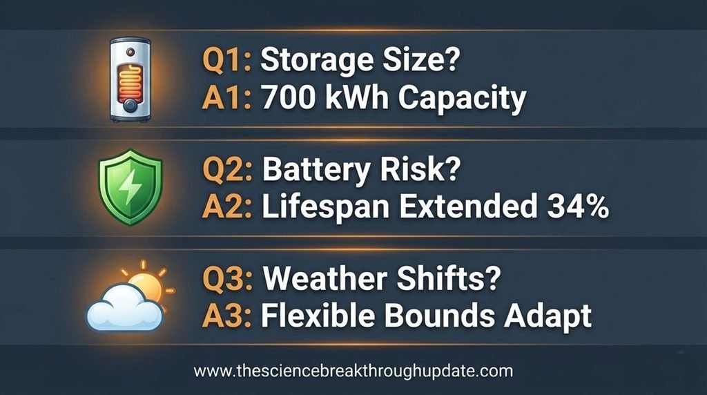  Informative clean infographic detailing smart energy hubs storage size of 700 kWh capacity and home solar battery lifespan statistics.