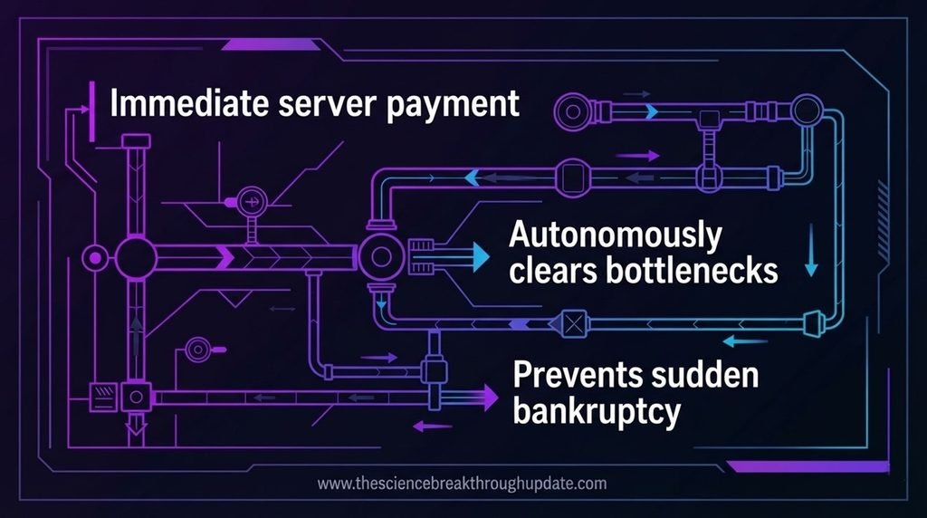 Technical infographic schematic displaying TokenBank credit lines eliminating cash flow delays for software platforms.
