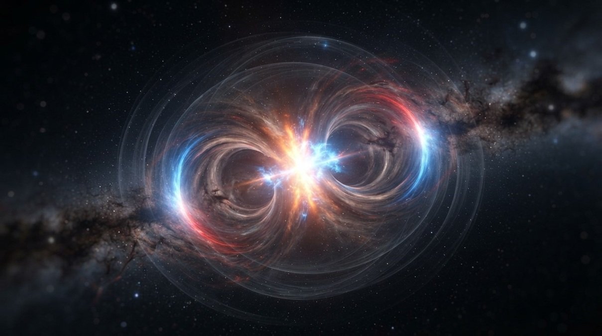 Two massive traversable wormholes undergoing a violent head-on collision in deep space