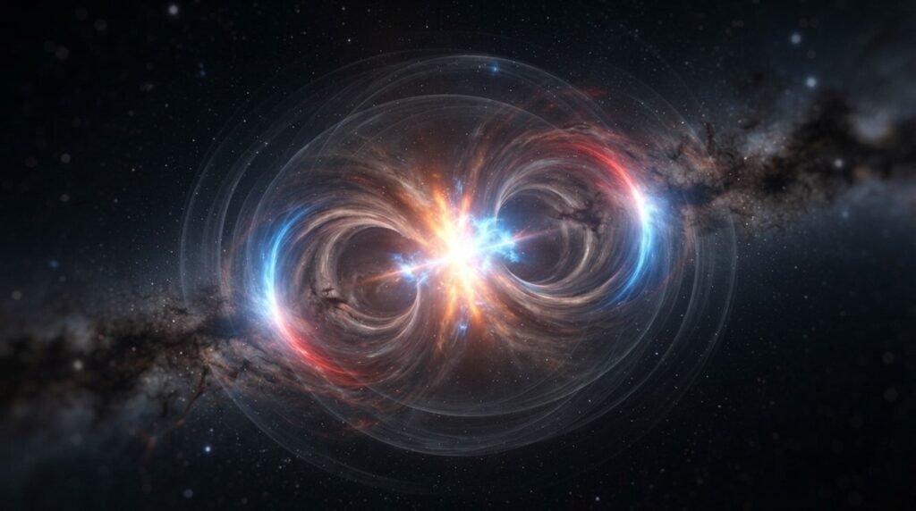 Two massive traversable wormholes undergoing a violent head-on collision in deep space